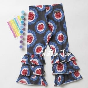 18M Matilda Jane Paint by Numbers Moon Mist Bennys Ruffle Pants Floral (K5)